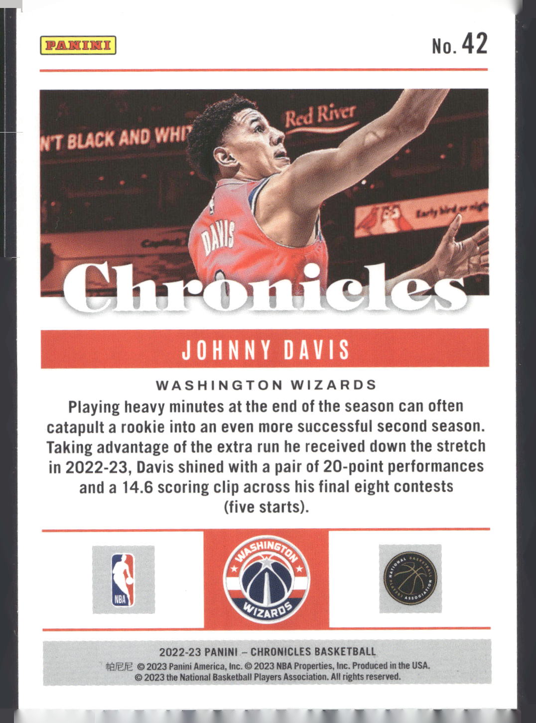 2022-23 Panini Chronicles #42 Johnny Davis