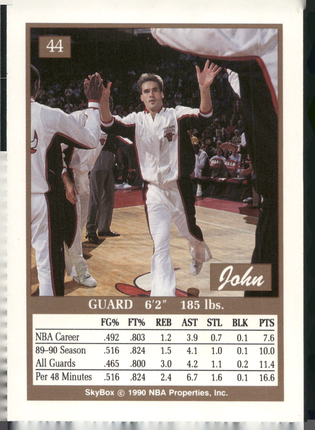 1990-91 SkyBox #44 John Paxson