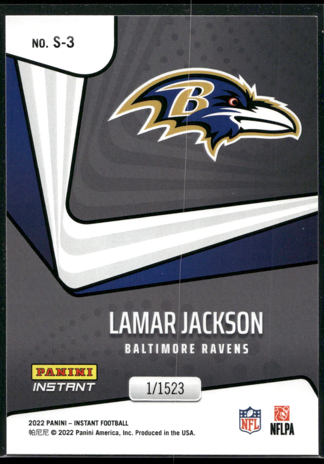 2022 Panini Instant Supernova #S-3 Lamar Jackson