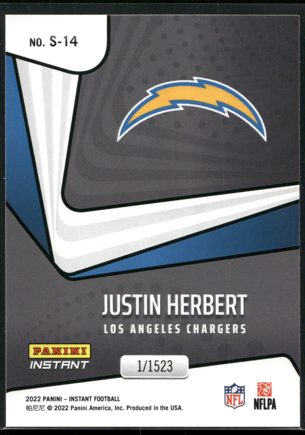 2022 Panini Instant Supernova #S-14 Justin Herbert