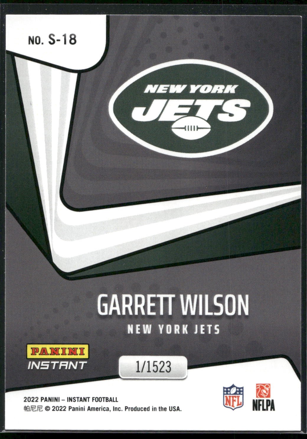 2022 Panini Instant Supernova #S-18 Garrett Wilson