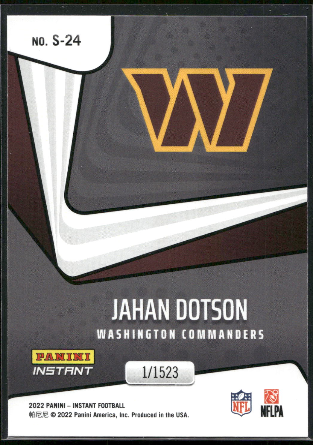 2022 Panini Instant Supernova #S-24 Jahan Dotson