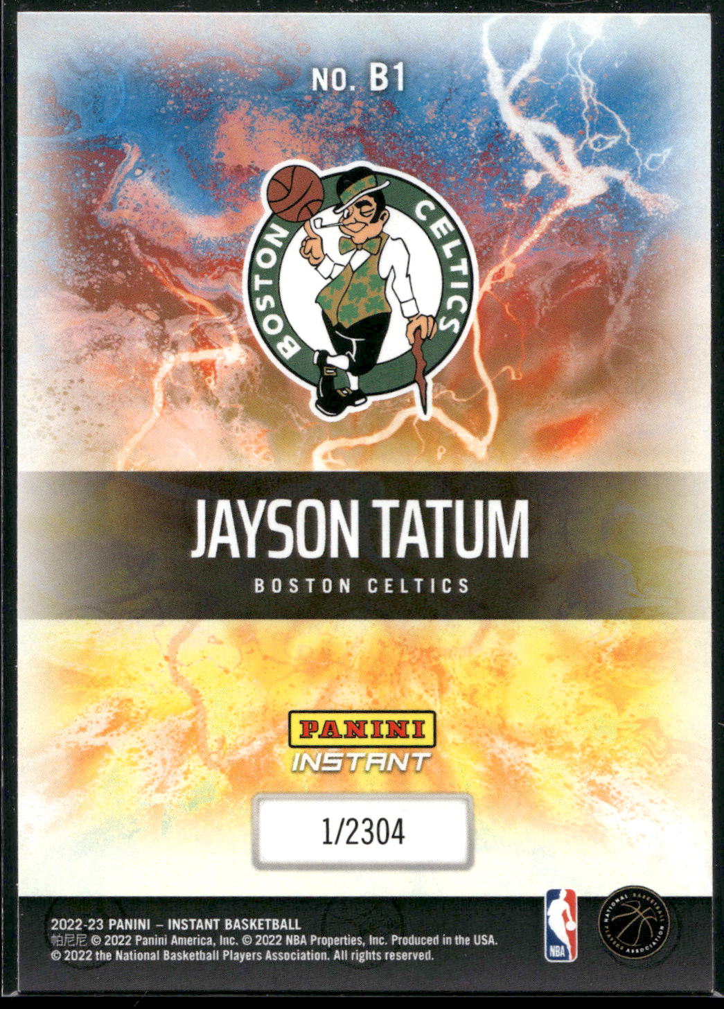 2022-23 Panini Instant NBA Breakaway #B1 Jayson Tatum