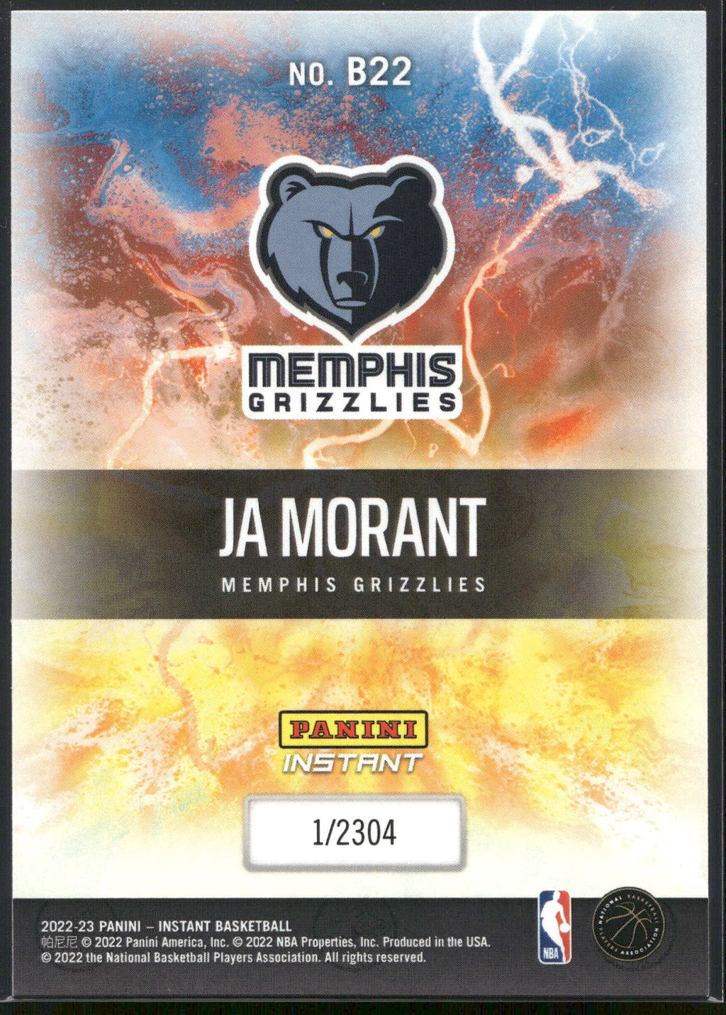 2022-23 Panini Instant NBA Breakaway #B22 Ja Morant