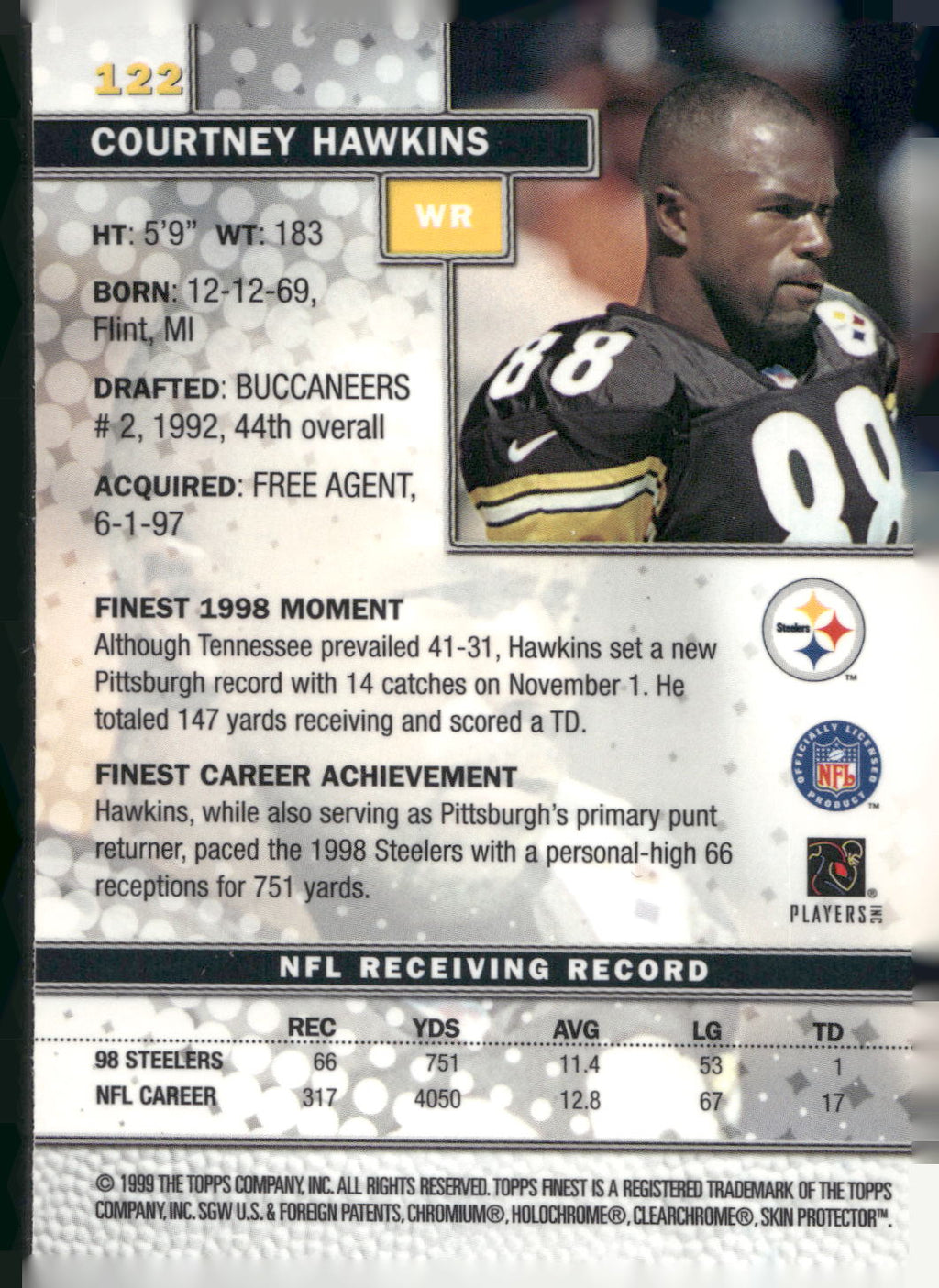 1999 Finest #122 Courtney Hawkins