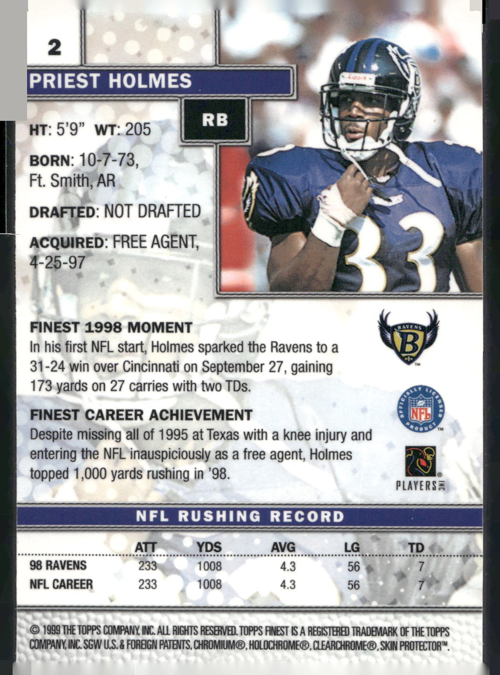 1999 Finest #86 Tim Dwight