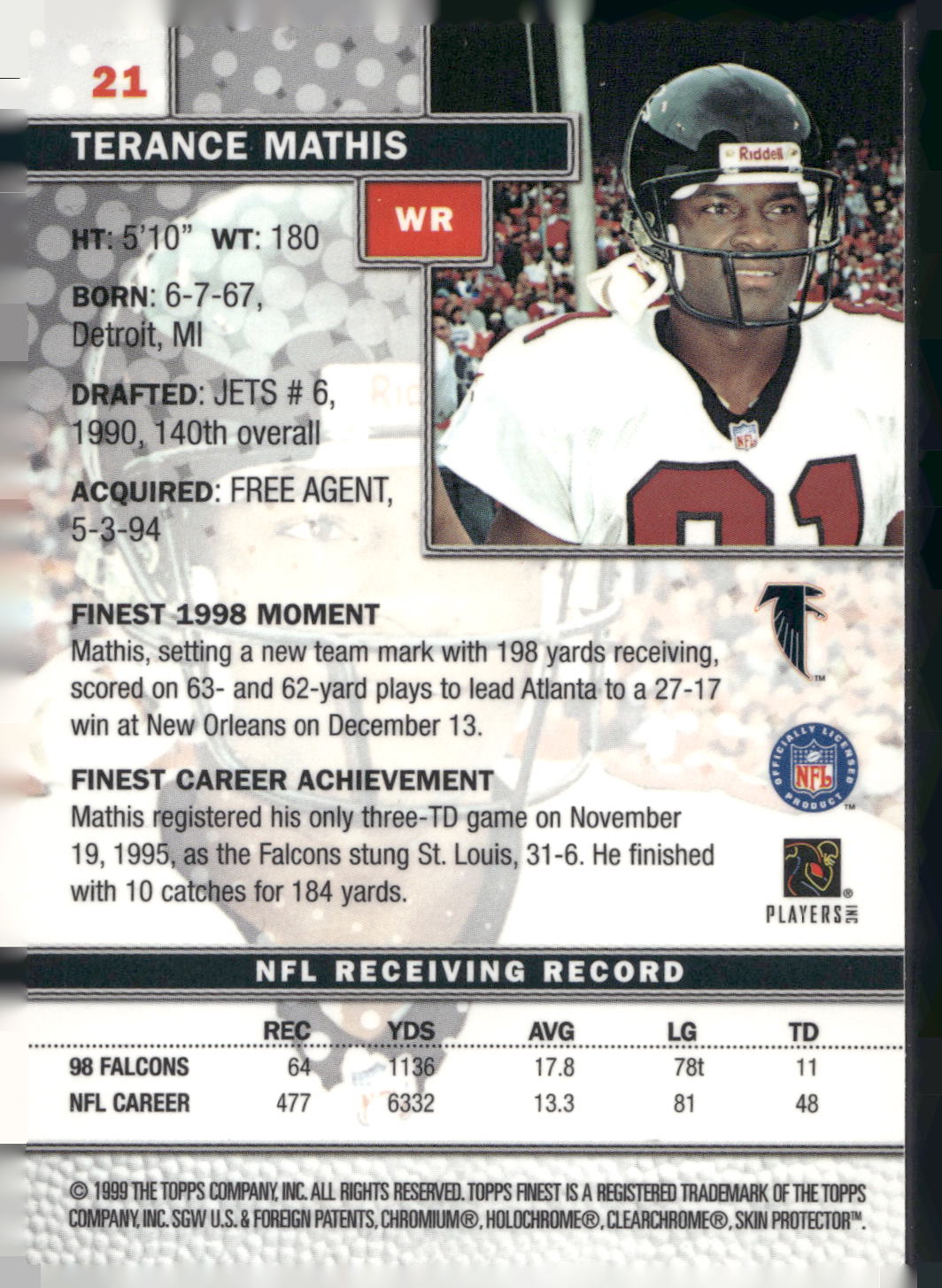 1999 Finest #21 Terance Mathis
