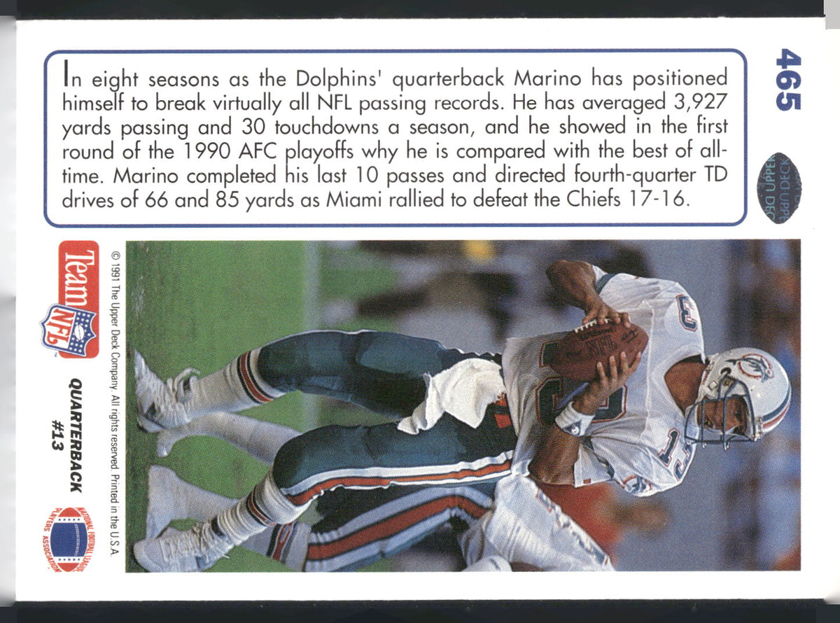 1991 Upper Deck #465 Dan Marino
