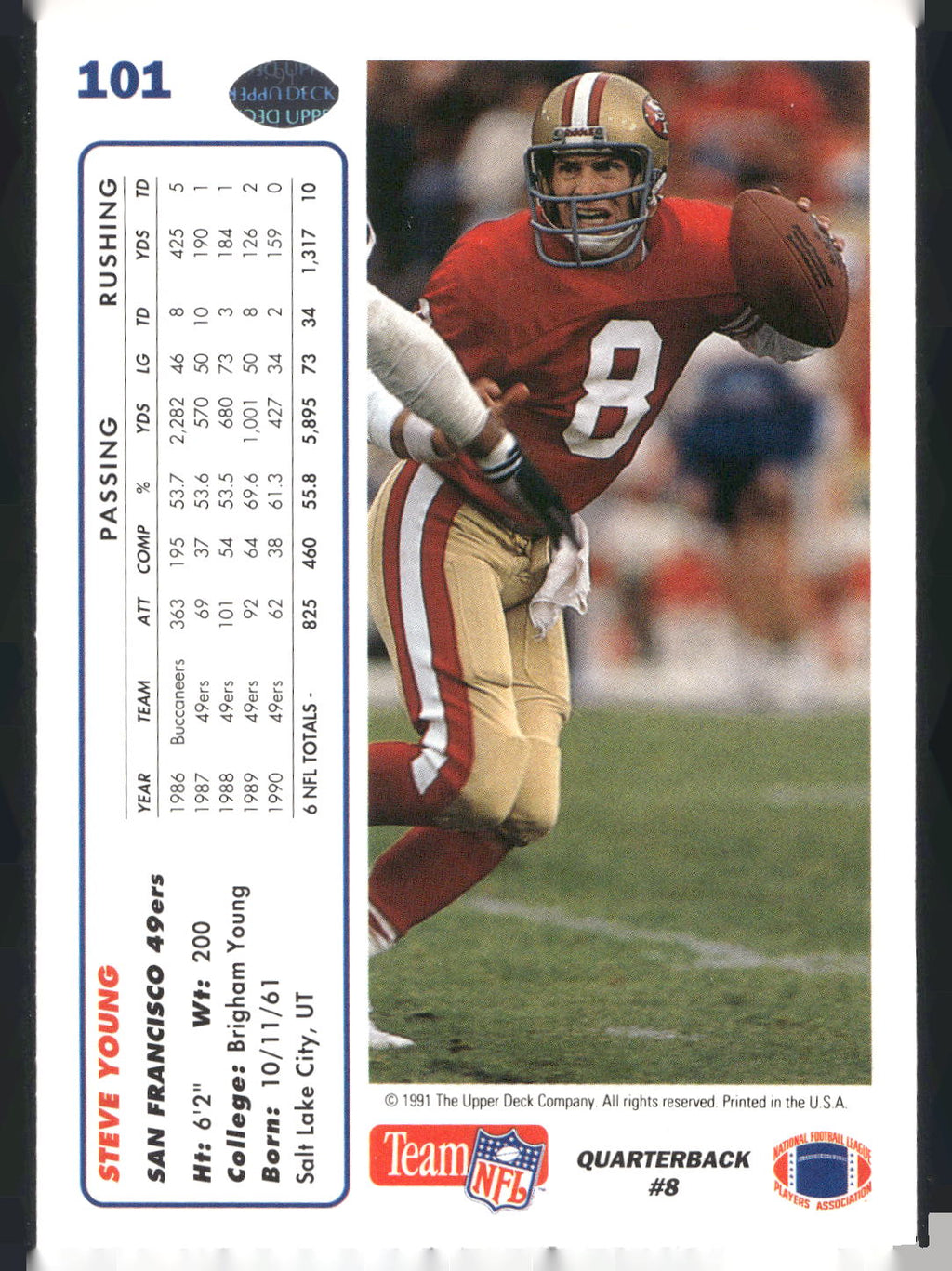 1991 Upper Deck #101 Steve Young