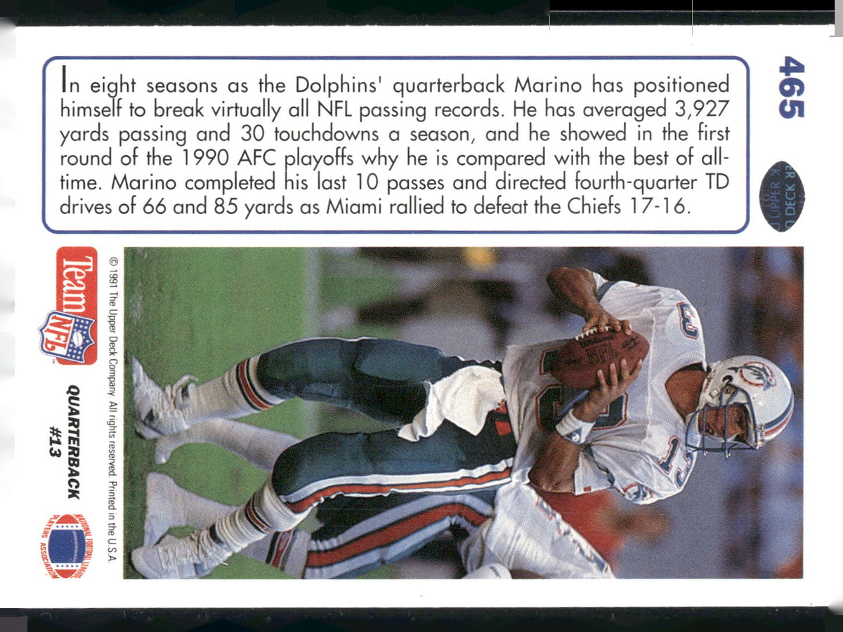1991 Upper Deck #465 Dan Marino
