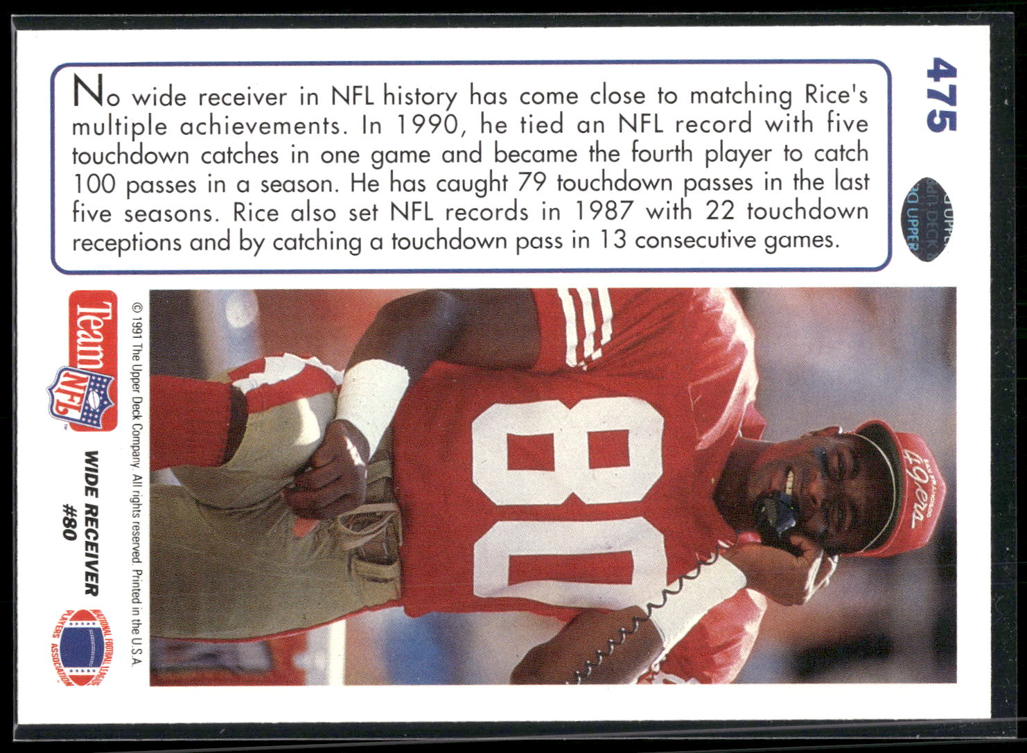 1991 Upper Deck #475 Jerry Rice