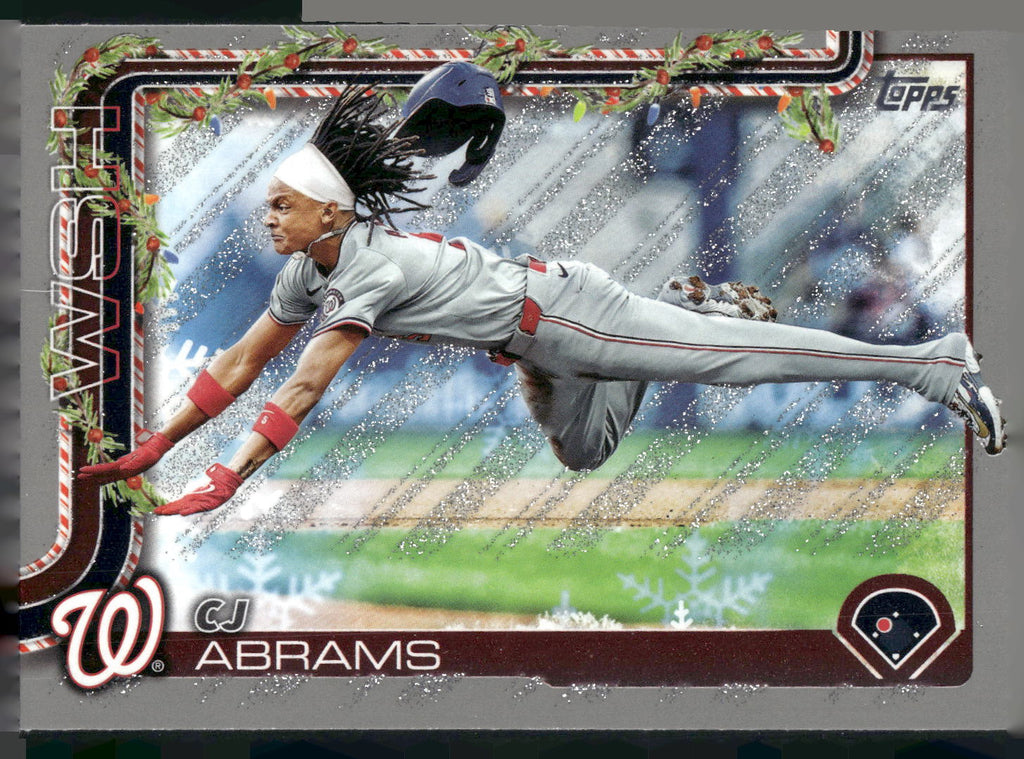 2025 Topps Holiday #H146 CJ Abrams Silver Glitter Holiday