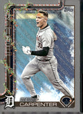 2025 Topps Holiday #H127 Kerry Carpenter Silver Glitter Holiday