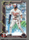 2025 Topps Holiday #H189 Luke Keaschall Silver Glitter Holiday