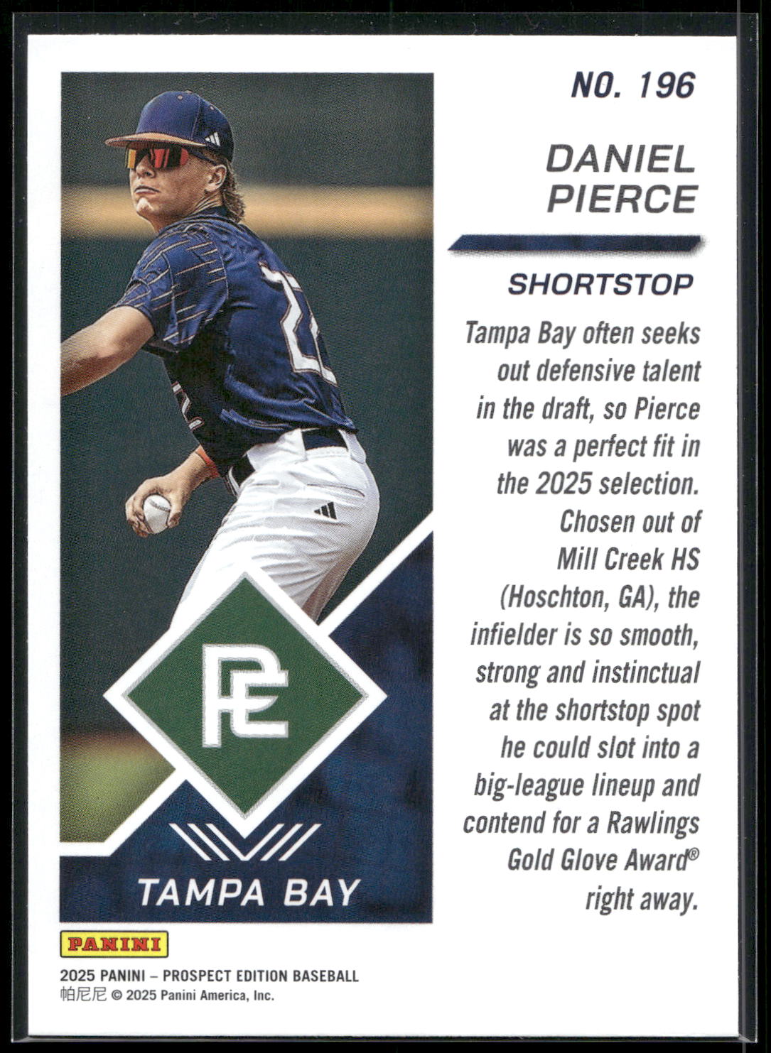 2025 Panini Prospect Edition #196 Daniel Pierce