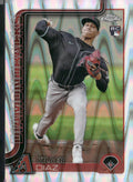 2025 Topps Chrome #8 Yilber Diaz RayWave Refractors