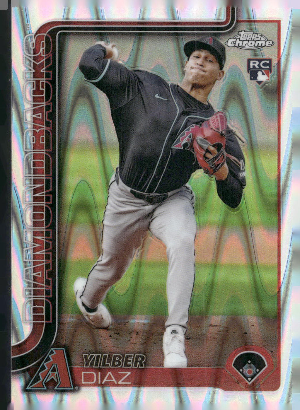 2025 Topps Chrome #8 Yilber Diaz RayWave Refractors
