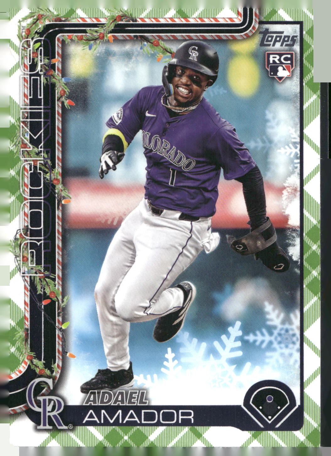 2025 Topps Holiday #H42 Adael Amador Green Holiday Plaid