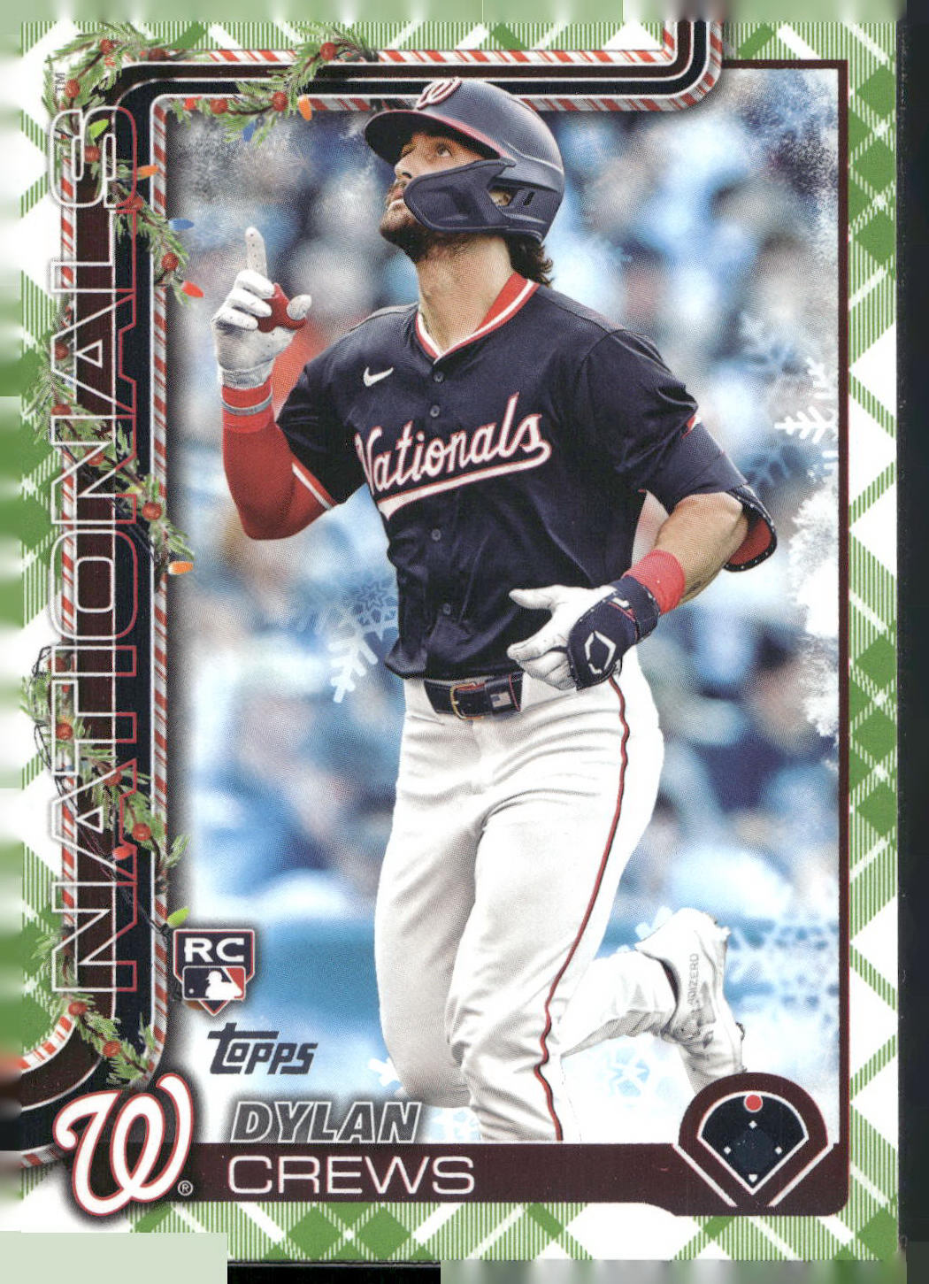 2025 Topps Holiday #H46 Dylan Crews Green Holiday Plaid