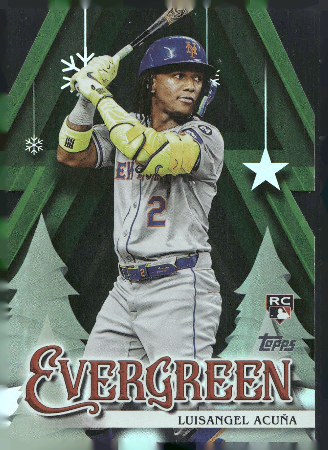 2025 Topps Holiday #E-3 Luisangel Acuña Evergreen