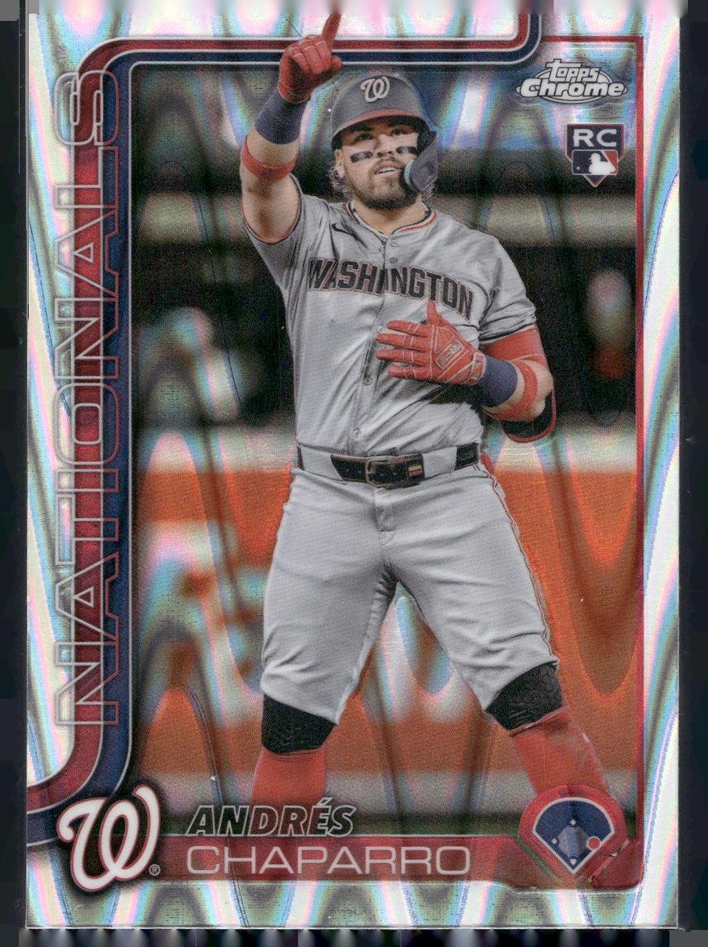 2025 Topps Chrome #187 Andrés Chaparro RayWave Refractors