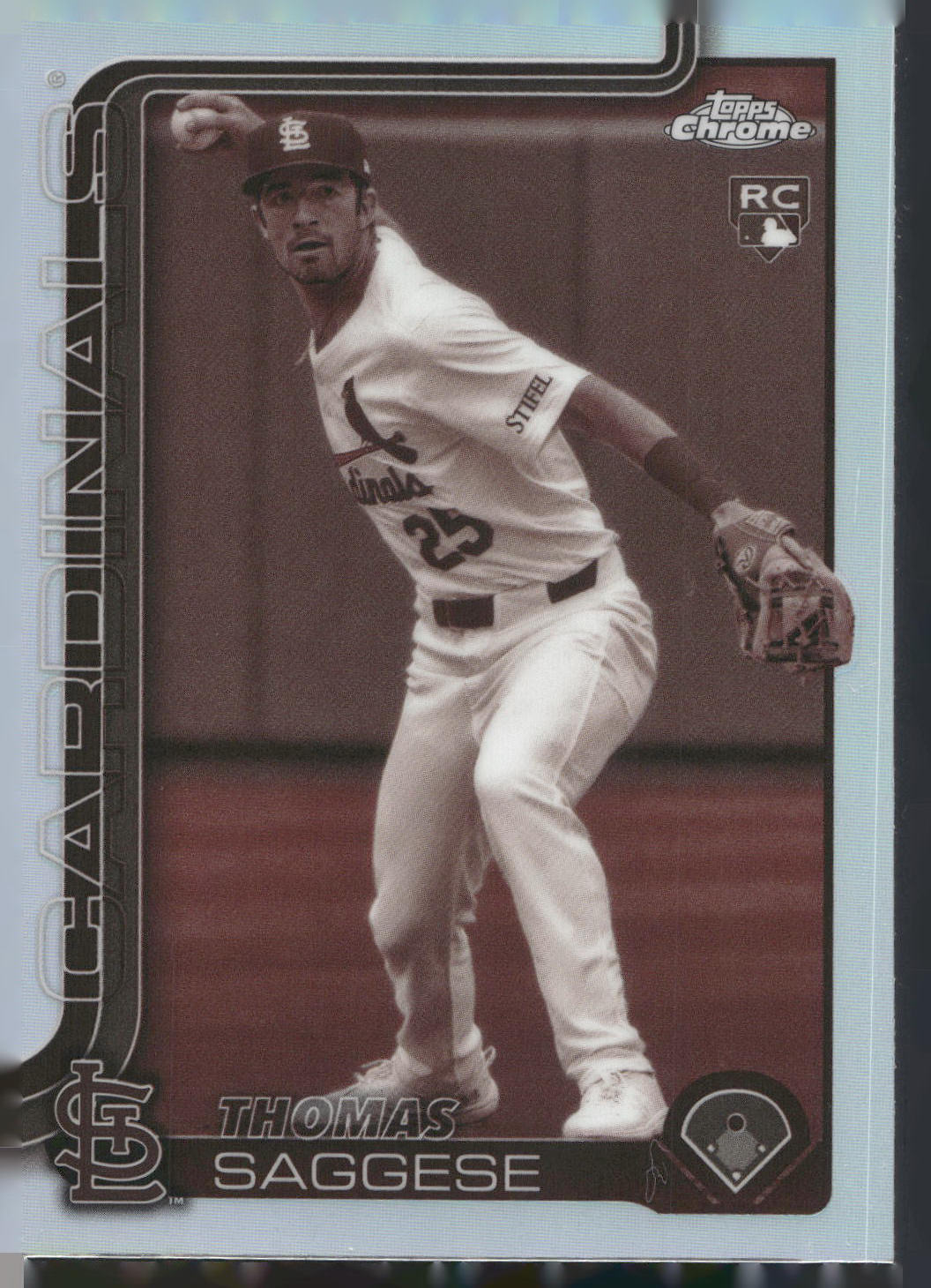 2025 Topps Chrome #87 Thomas Saggese Sepia Refractors
