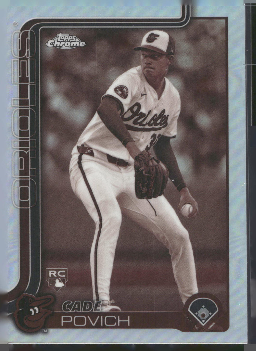 2025 Topps Chrome #140 Cade Povich Sepia Refractors
