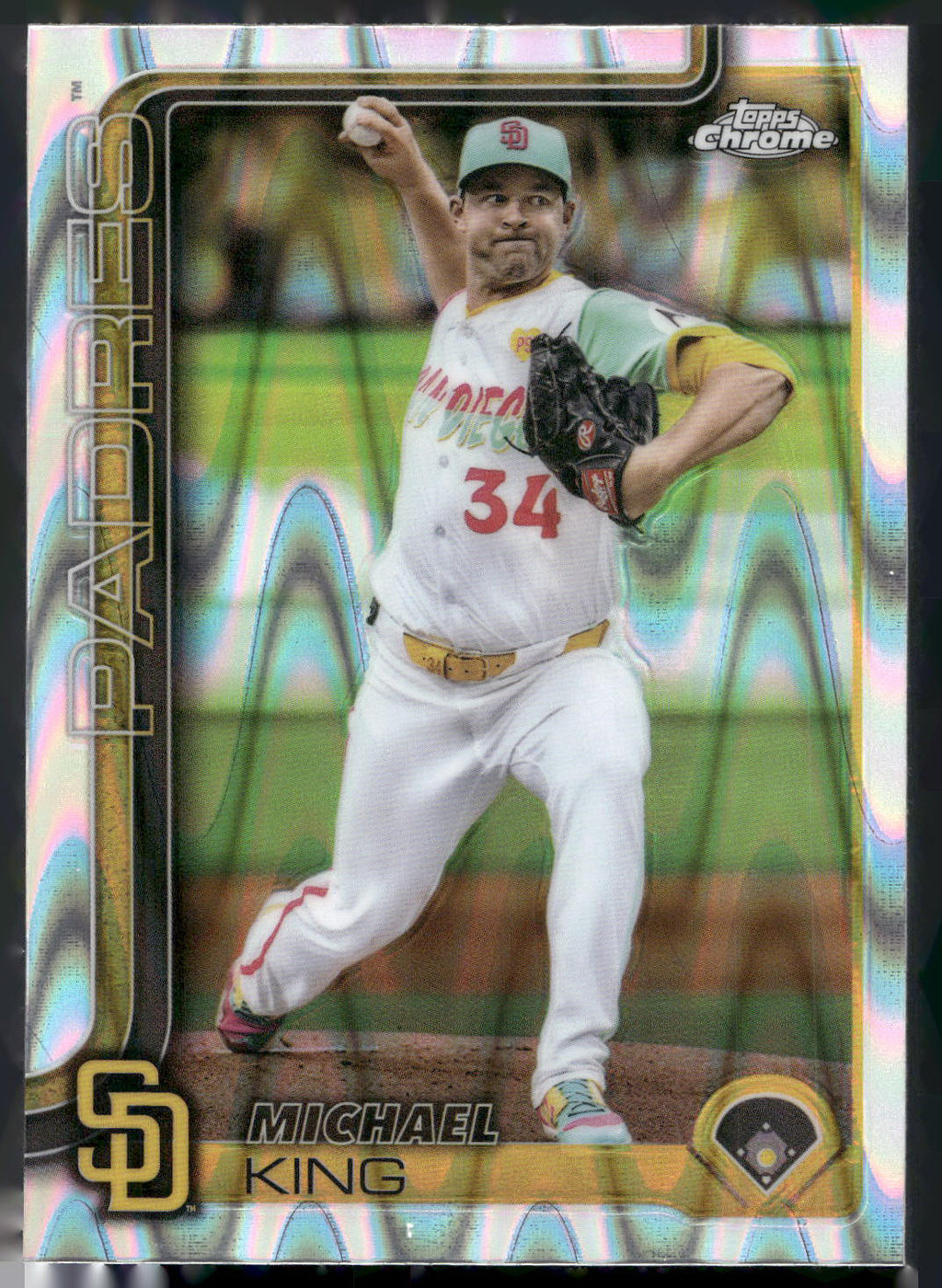 2025 Topps Chrome #35 Michael King RayWave Refractors