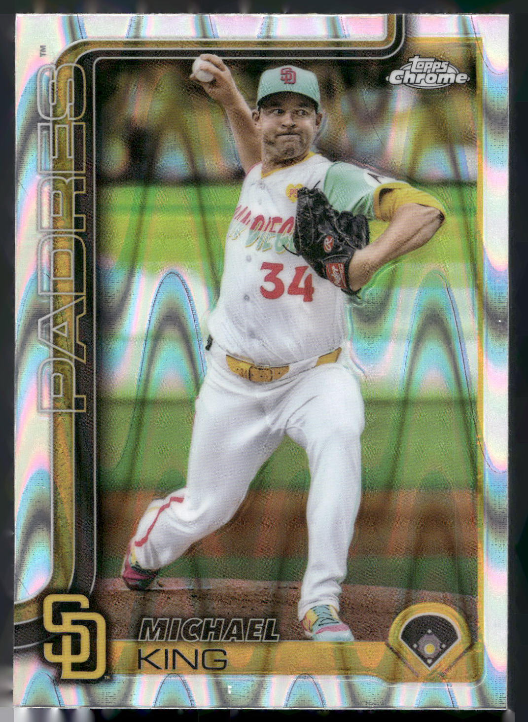 2025 Topps Chrome #35 Michael King RayWave Refractors
