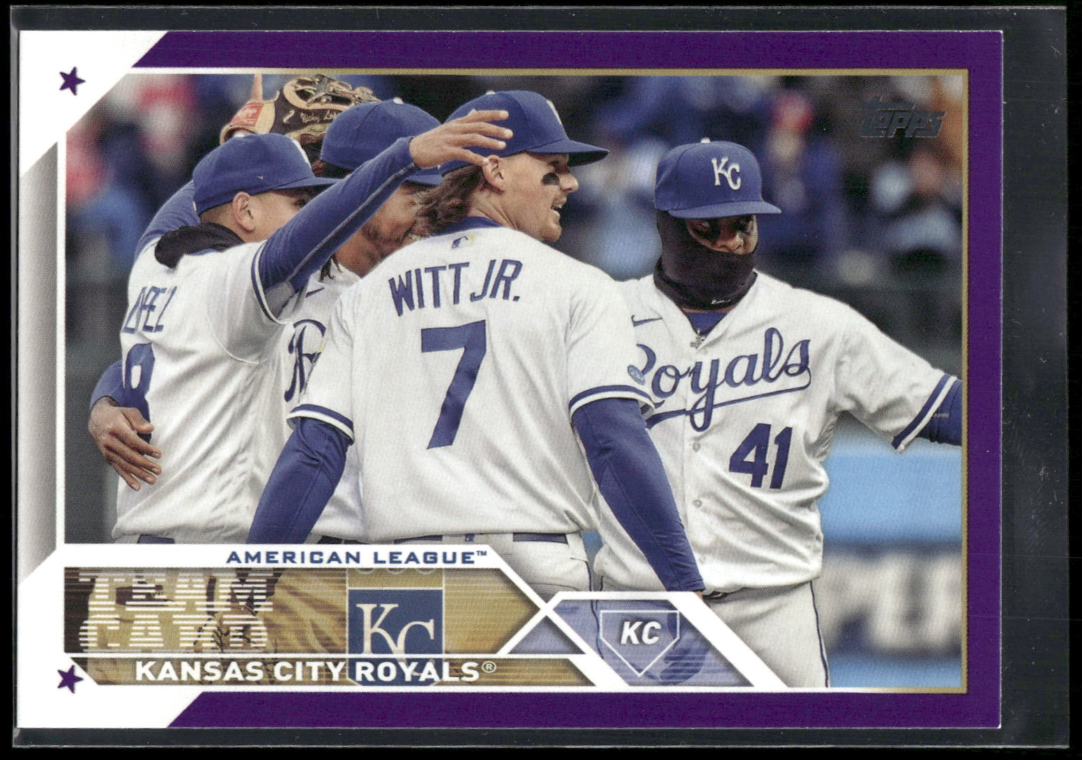 2023 Topps #134 Kansas City Royals Purple