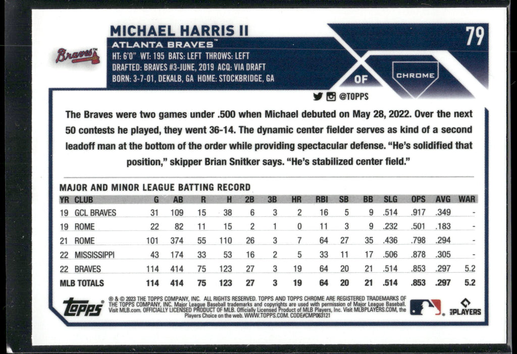2023 Topps Chrome #79 Michael Harris II