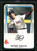 2011 Bowman Draft Picks & Prospects #BDPP67 Henry Owens Prospects