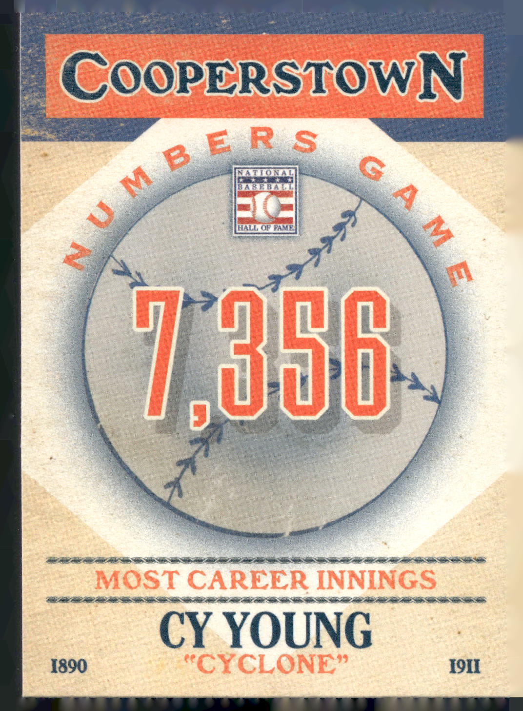 2013 Panini Cooperstown #14 Cy Young Numbers Game