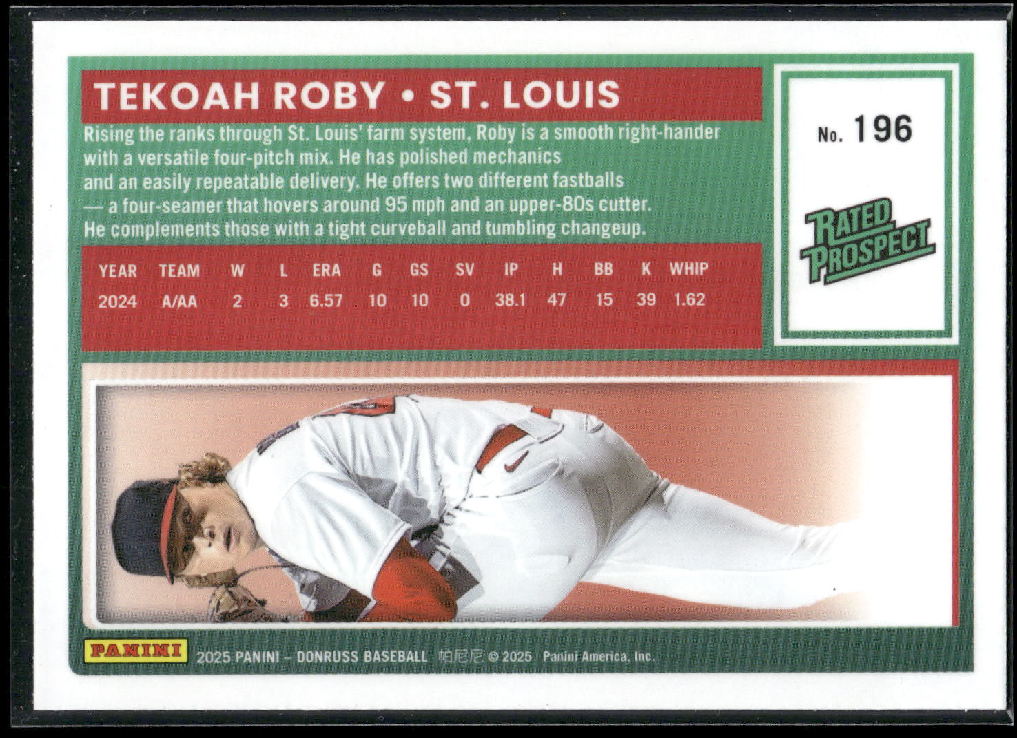 2025 Donruss #196 Tekoah Roby