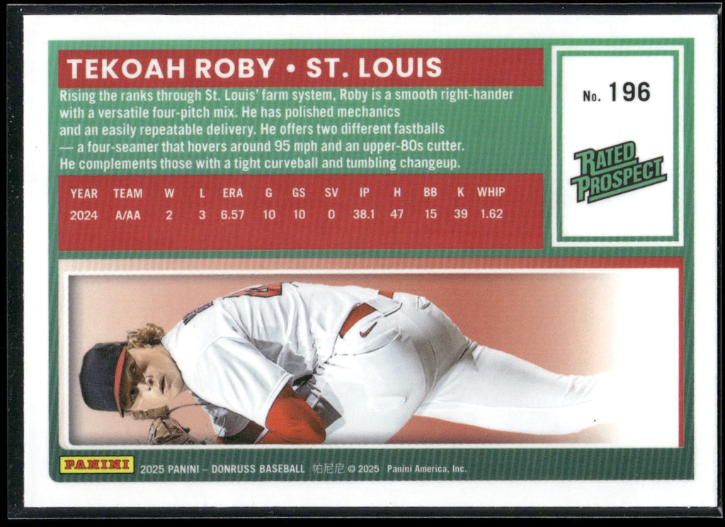2025 Donruss #196 Tekoah Roby