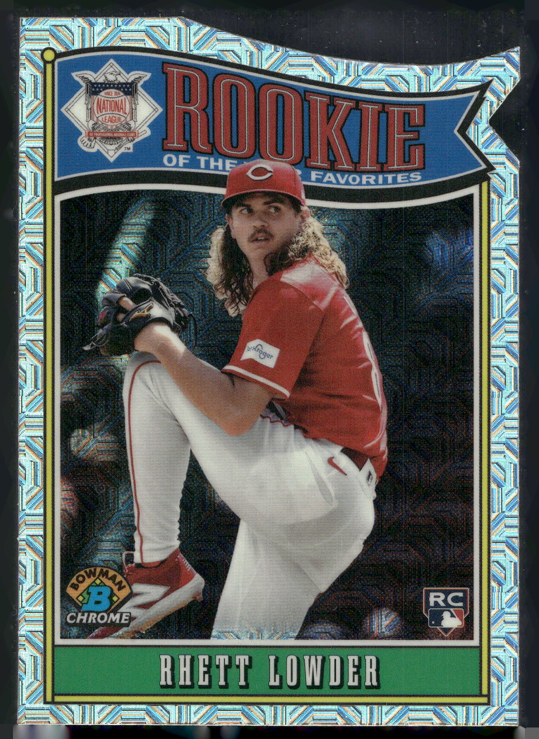 2025 Bowman #ROY-11 Rhett Lowder Rookie of the Year Favorites Mojo Refractor