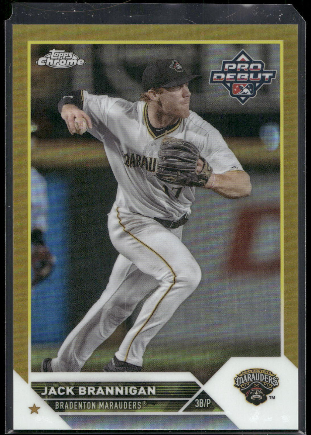 2023 Topps Pro Debut #PDC-12 Jack Brannigan Chrome Gold Refractor #/50
