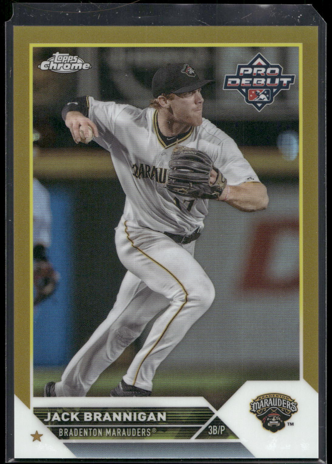 2023 Topps Pro Debut #PDC-12 Jack Brannigan Chrome Gold Refractor #/50