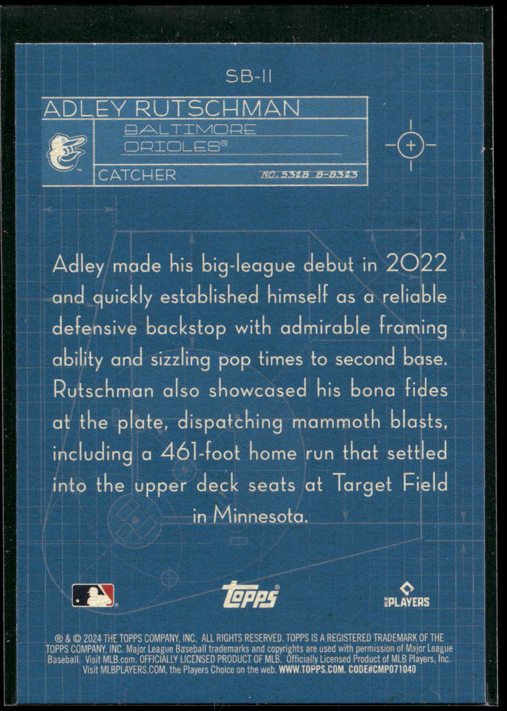 2024 Topps #SB-11 Adley Rutschman Superstar Blueprint