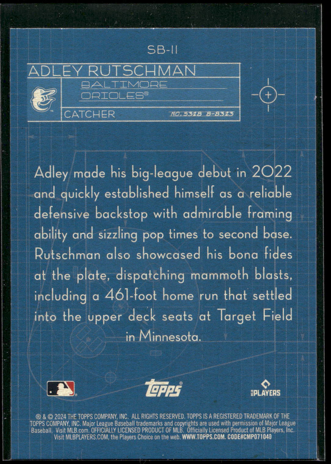 2024 Topps #SB-11 Adley Rutschman Superstar Blueprint