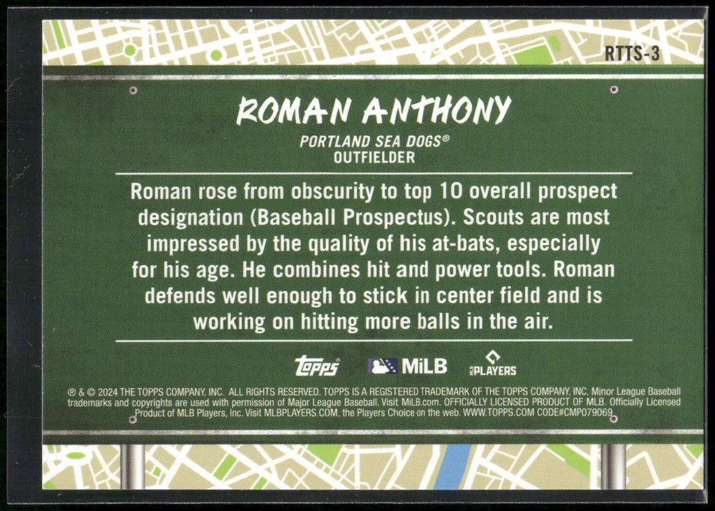 2024 Topps Pro Debut #RTTS-3 Roman Anthony Road to the Show