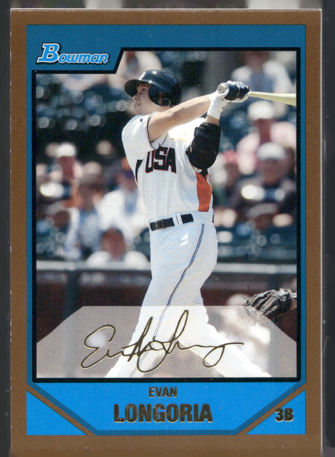 2007 Bowman Draft Picks & Prospects #BDPP99 Evan Longoria Prospects Gold