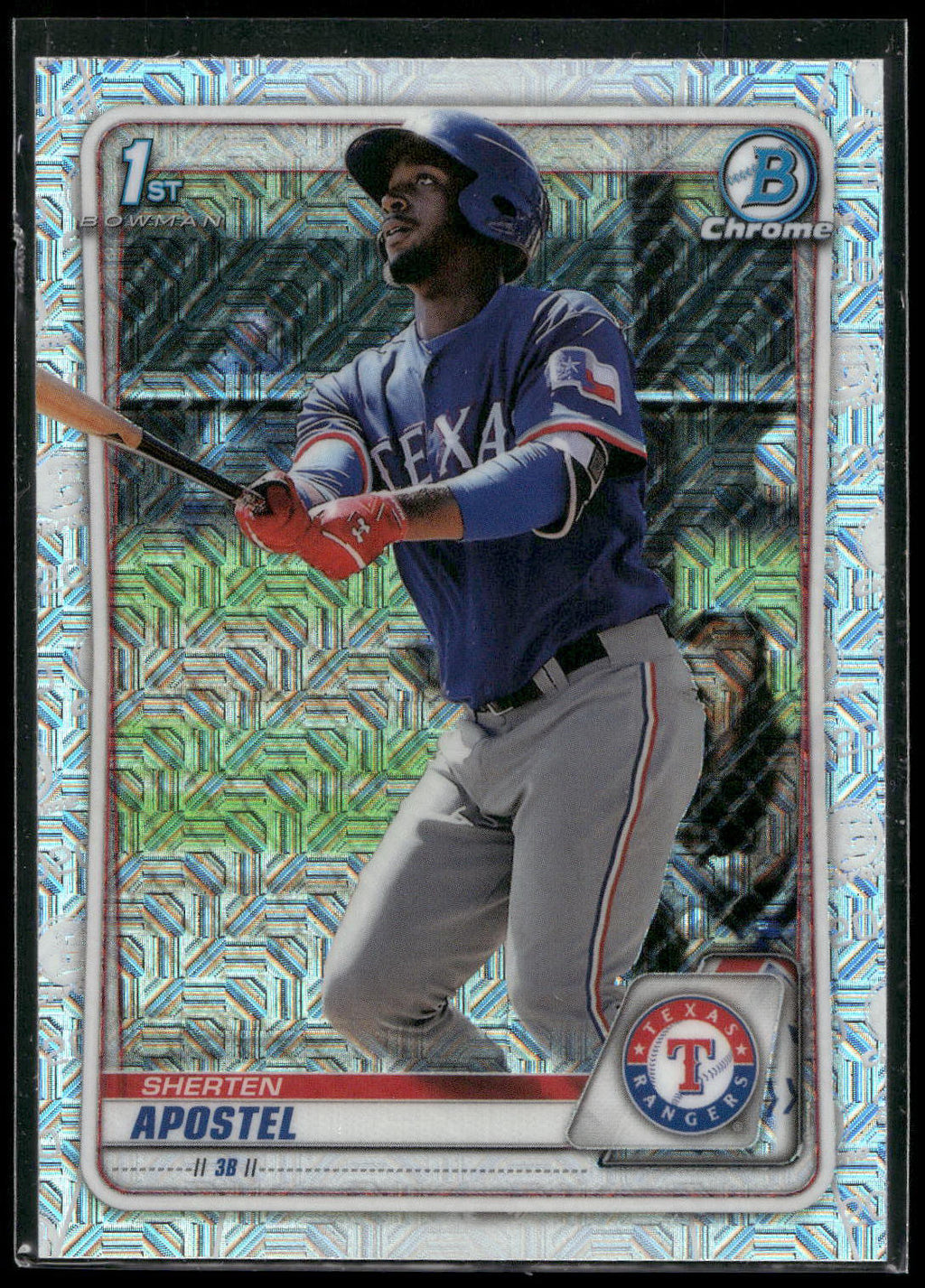 2020 Bowman #BCP-46 Sherten Apostel Chrome Prospects Mojo Refractor