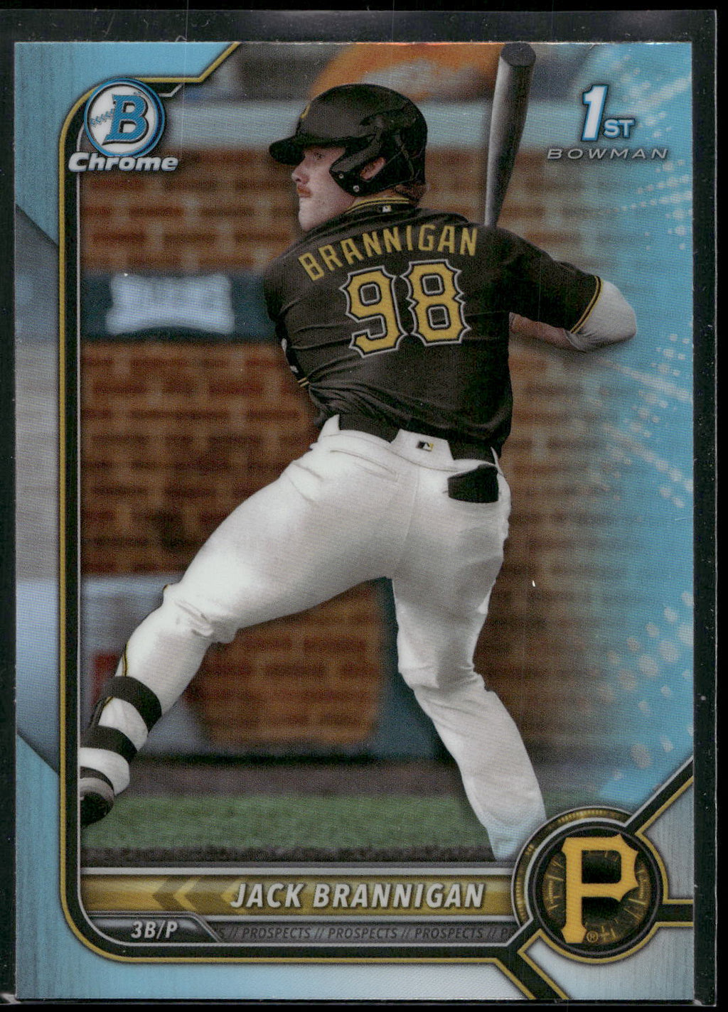 2022 Bowman Draft #BDC-154 Jack Brannigan Chrome Sky Blue Refractor