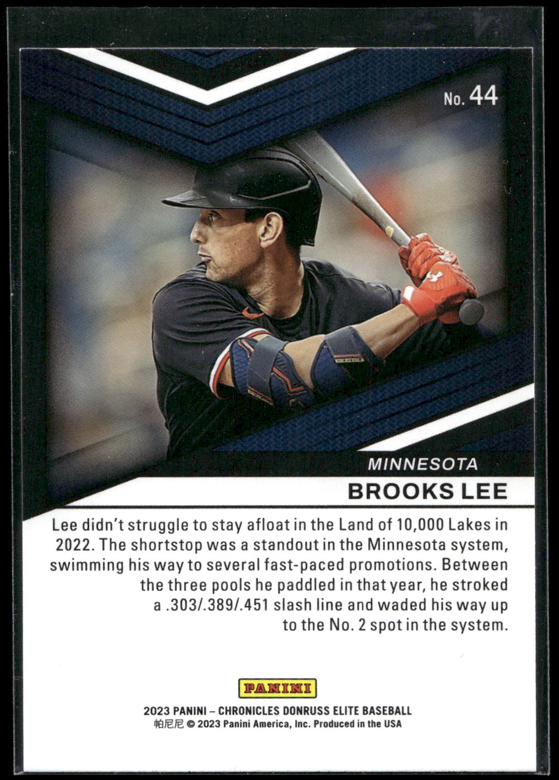 2023 Panini Chronicles - Elite #44 Brooks Lee