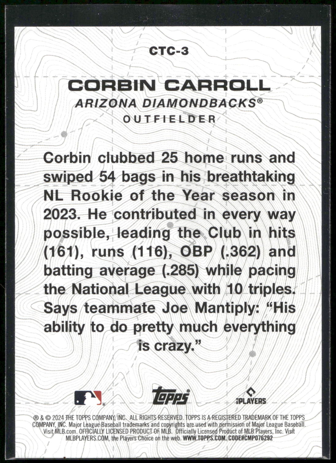 2024 Topps #CTC-3 Corbin Carroll City to City