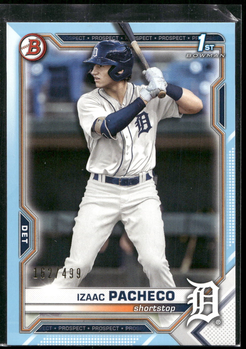 2021 Bowman Draft #BD-46 Izaac Pacheco Sky Blue #/499