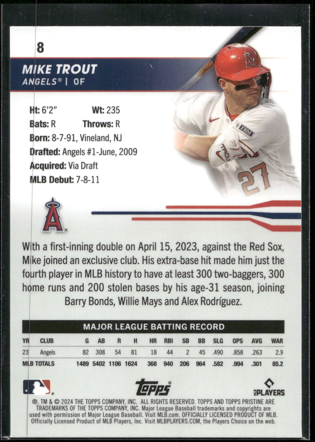 2024 Topps Pristine #8 Mike Trout