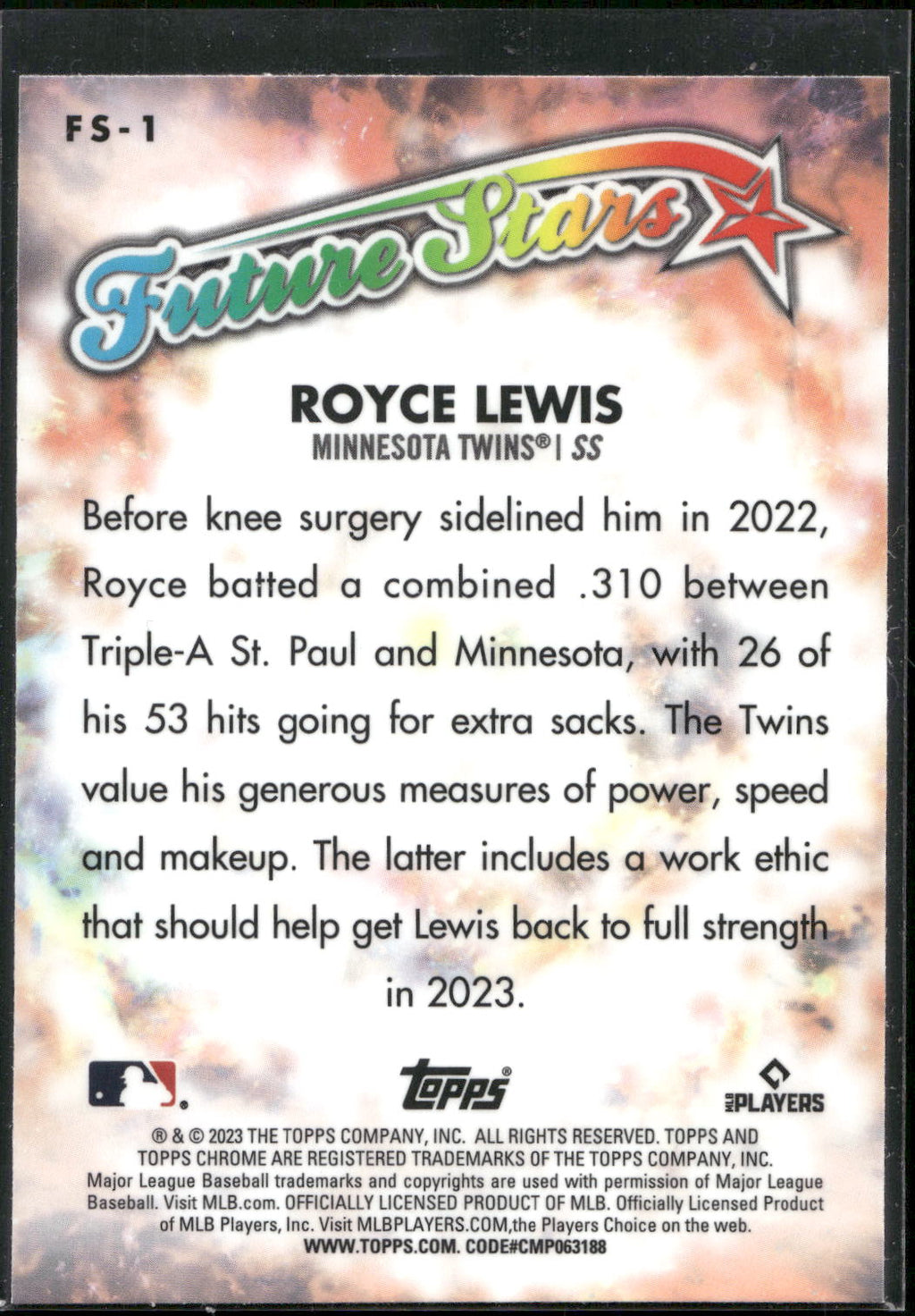 2023 Topps Chrome #FS-1 Royce Lewis Future Stars