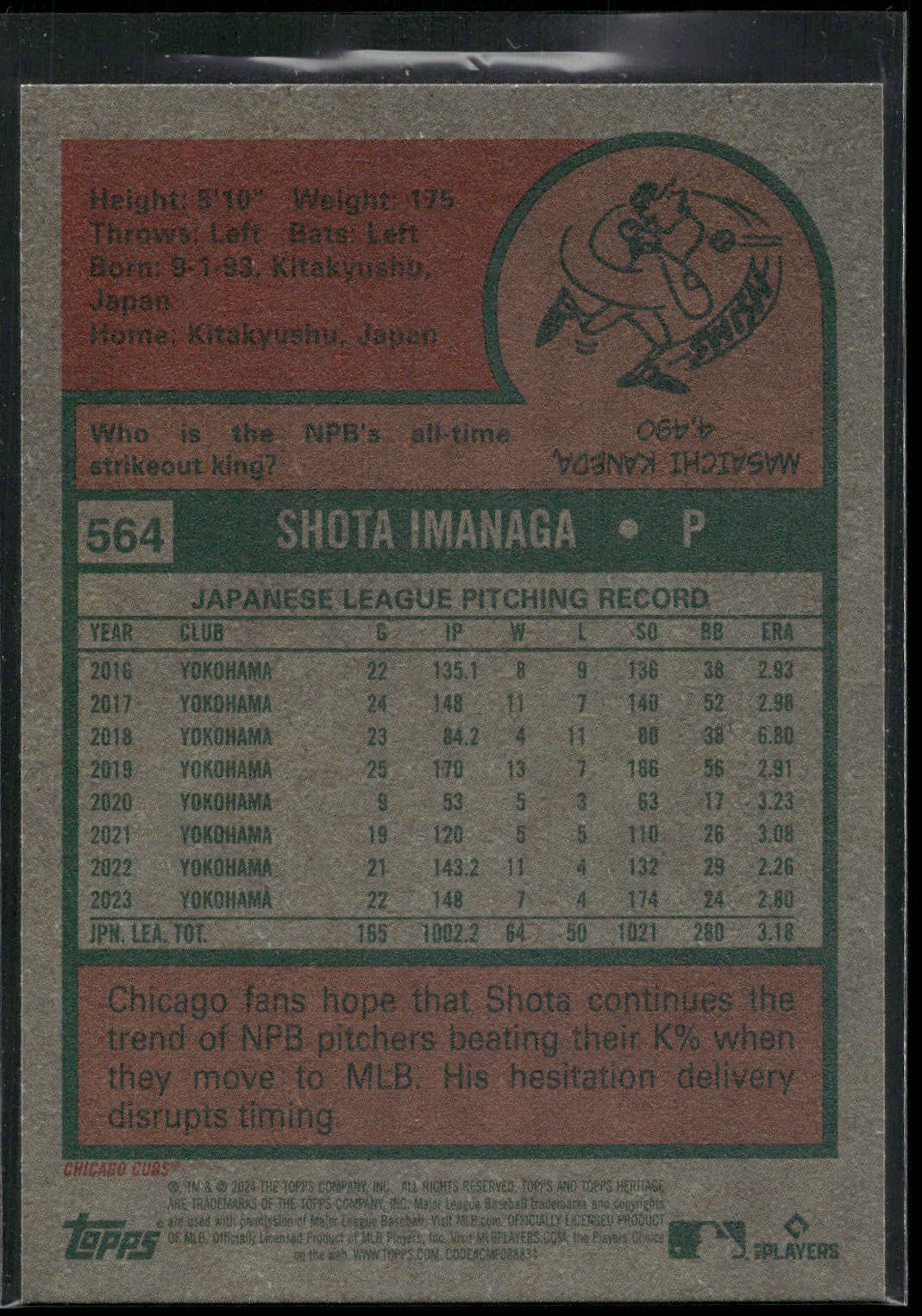 2024 Topps Heritage #564 Shota Imanaga